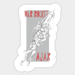 War Rocket Ajax design by Andy Fisher Sticker